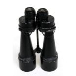 A pair of Ross of London Naval binoculars, numbered 118740 and stamped 1940, 34cms (13.5ins) high.