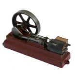 A Stewart Turner model of a horizontal live steam engine, 22cms (8.5ins) long.