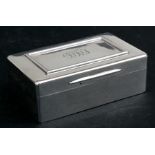A Victorian silver mahogany lined trinket box, London 1901, initialled, 11cms (4.25ins) wide.