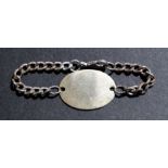 A WW1 Royal Flying Corps EPNS identity bracelet, engraved: No.80500 W. Findlow. R.F.C. C of E. (