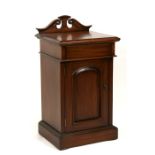 A Victorian style mahogany pot cupboard, 46cms (18ins) wide.