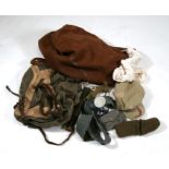 A WWII kit bag and other items.