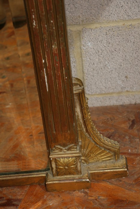 A large early 19th century gilt framed over mantle mirror, 140cms (55ins) wide.Condition Report - Image 8 of 12