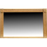 A 19th century gilt framed overmantle mirror, 120cms (47.25ins) wide.Condition Report Frame over