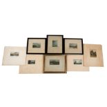 Claude Hamilton Rowbotham (1864-1949) - a quantity of miniature aquatints, framed & unframed.