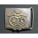 A Princess Louise Argyll and Sutherland Highlanders 3rd Volunteer Battalion white metal belt buckle,