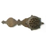 A 19th century Indian pastille burner, 23cms (8.75ins) long.