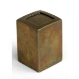 A Chinese bronze seal box, 5.5cms (2.2ins) high.