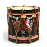 The Scots Guards ice bucket in the form of a Regimental drum with Battle Honours. 16.5cms (6.5ins)