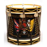 The 1st Battalion, The Stafforshire Regiment ice bucket in the form of a Regimental drum with Battle