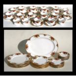 A quantity of Royal Albert Old Country Roses pattern dinnerware.