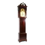 A 19th century mahogany cased longcase clock with 8-day movement, the arched painted dial with Roman