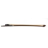 A German double bass bow stamped Joh. Schneider. 72cm ( 28.25 ins) long