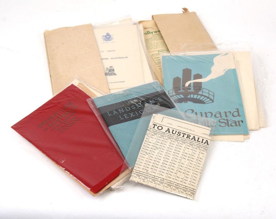 A quantity of shipping line ephemera including White Star and Orient Line. - Image 2 of 2