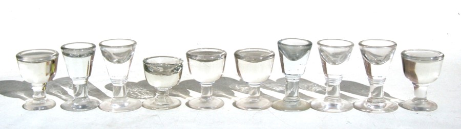 A quantity of 19th century 'Penny Lick' glasses (10).