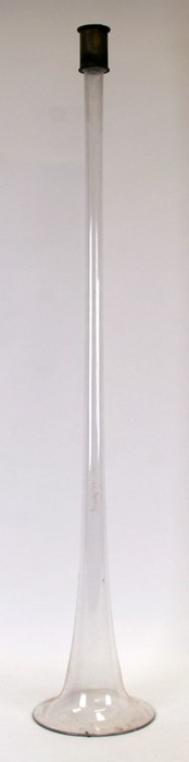 A very large glass flute probably from a centre piece, 119cm ( 47 ins) high.