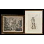 T Cook, after William Hogarth, an 19th century engraving - Southwark Fair -framed & glazed, 45 by