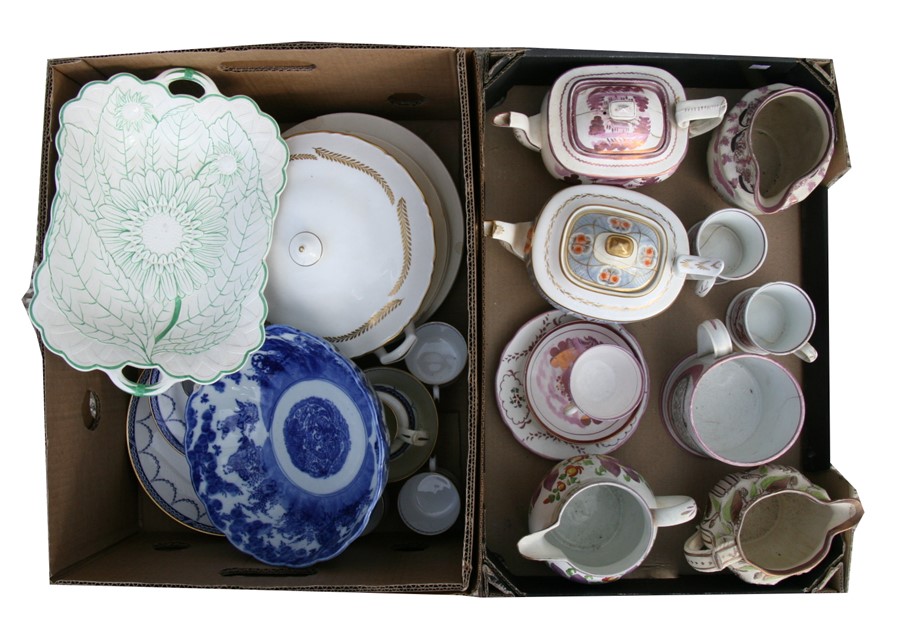 A large quantity of 19th century and later ceramics to include lustre ware, Royal Crown Derby, - Image 2 of 4