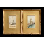 Victorian school - a pair of maritime watercolour paintings - The Shore, Sands End Whitby - and -