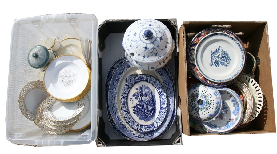 A large quantity of 19th century and later ceramics to include lustre ware, Royal Crown Derby, - Image 4 of 4