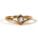 A 9ct gold dress ring, approx UK size 'N'.