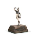 A Victorian silver model in the form of Hermes, Chester 1899, 6.5cms (2.5ins) high, mounted on a