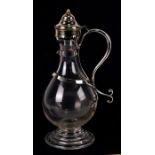 A Victorian silver mounted wine jug by Cox & Son, London 1870, 30cms (12ins) high.