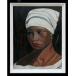 P Hooper (20th century school) - Portrait of a Lady - signed and dated 1964 lower right, oil on