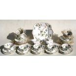 A Wedgwood Wild Strawberry pattern tea set.