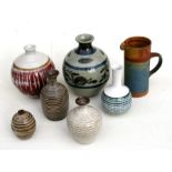 A group of Studio Pottery to include examples by Sydney Hardwick, Greyshott Pottery and Rye Pottery,