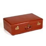 A Chinese Ying Ah Leather Goods Factory vintage suitcase, 77cms (30.25ins) wide.