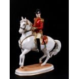 A Vienna porcelain figure of a horseman, designed by Albin Dobrich, Wien, Austria - Horse Spanish