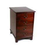 A reproduction mahogany two-drawer filing cabinet, 52cms (20.5ins) wide.