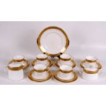 A Royal Crown Derby St George pattern part tea set.