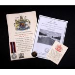 A WW2 Royal Air Force casualty medal with certificates, posting box, badge etc awarded to 1489278