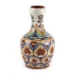 Carlo Manzoni (Italian 1855-1910) pottery vase, Art potter with Della Robbia, dated 1897, 17cms (6.