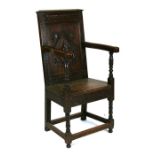 An oak Wainscott chair.