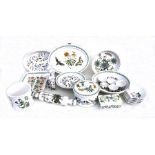 A quantity of Portmeirion Botanic Garden pattern dinner ware to include a rolling pin, flan dish,