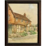 A Mars, early 20th century School - Country Cottage - signed lower left, watercolour, framed &