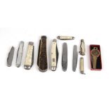 A George Wostenholm IXL pocket knife; together with a group of other pocket knives.