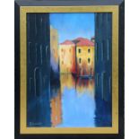 Gino Bertoldo (20th century continental school) - Venetian Scene - signed lower left, oil on canvas,