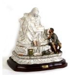 A large Capodimonte porcelain figural group - The La Pieta di Michael Angelo - limited edition 72/