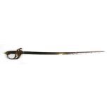 A 19th century 1854 pattern 2nd Lancashire Volunteer Rifles infantry sword named to the back of