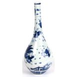 A Chinese blue & white onion vase decorated with children playing, blue seal mark to underside,