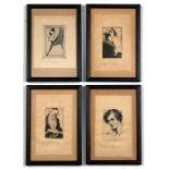 Willy Pogany (Hungarian 1882-1955) - a group of four black & white etchings, portraits to include