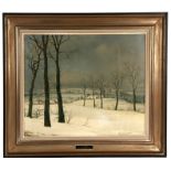 Gies Cosyns (Belgian 1920-1997) - School der Vlaamse Ardennen - snowy landscape scene, signed