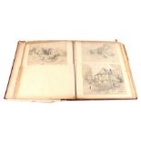 A collection of 17 sketches of landscapes and churches by Victorian artist Charles Fothergill, all
