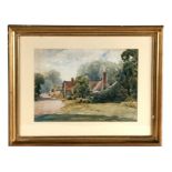 Gerald Ackermann (1876-1960) - Country Cottage Scene - signed lower right, watercolour, framed &