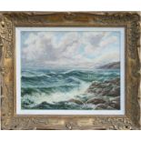 H L Kaps - Coastal Seascape - signed and dated 1959 lower right, oil on board, framed, 50 by