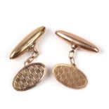 A pair of gentleman's 9ct rose gold cufflinks.Condition Report7.6g
